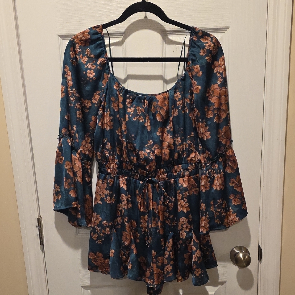 Mi ami Emerald Green and Brown Romper